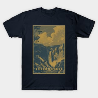 Doutone Yellowstone National Park Travel Poster T-Shirt